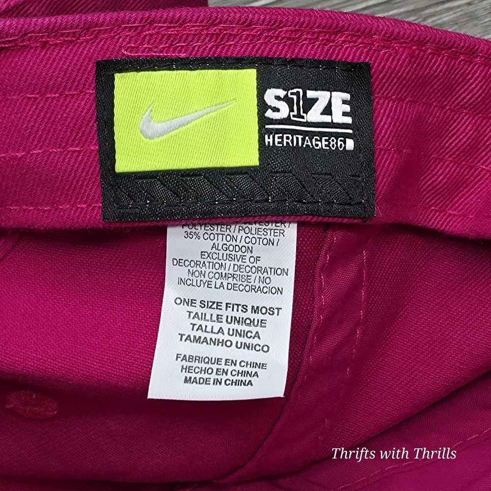 Women's Nike HERITAGE 86 - Futura Pink Hat - One Size Fits Most - Picture 15 of 15